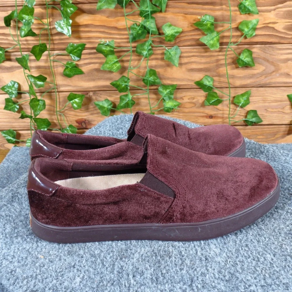 Dr. Scholl's Madison Women‎ Casual Slip On Sneaker 9.5 Comfort Burgundy Fabric